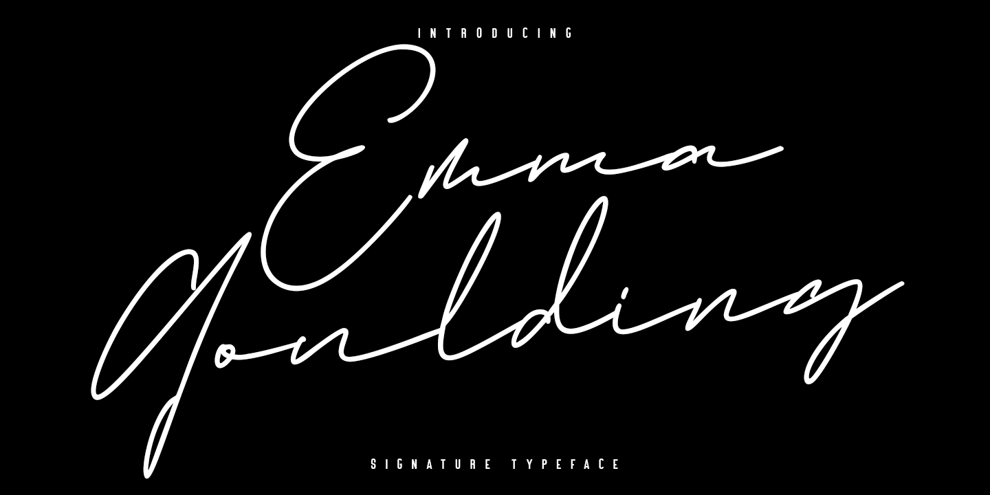 Schriftart Emma Goulding